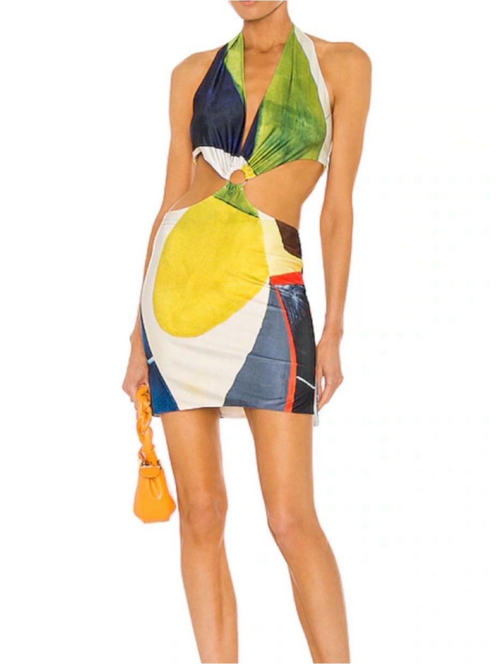 Farai London Gaia Cut Out Mini Dress in Multi